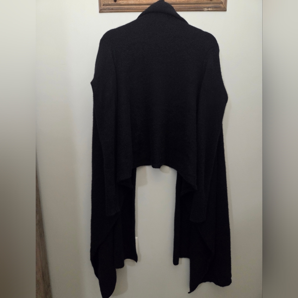 DKNY Cashmere Cardigan Black Size Small 100% Cashmere Mended/Restored - Picture 4 of 8